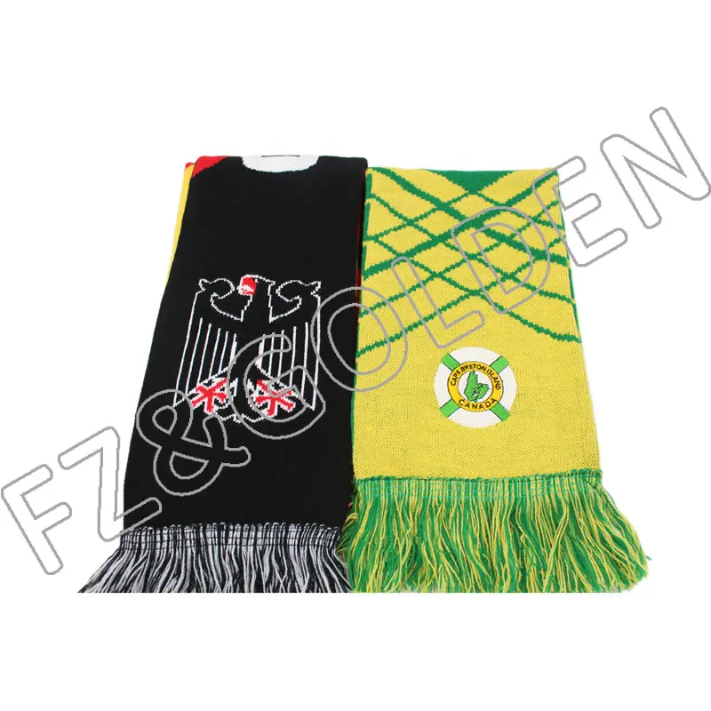 Export Wool Scarf Supplier – 
 High Quality Custom Embroidery Knitted Scarf     – FUZHI