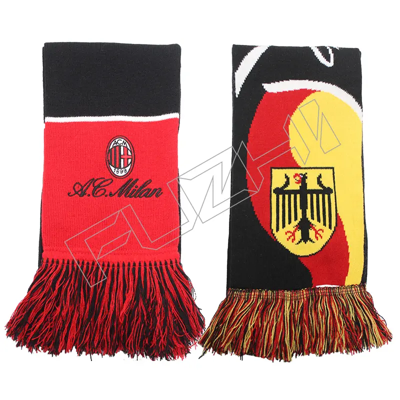 FZSC-3033 Football surrounding home atmosphere football fan stadium help football scarf gift football club double-sided knitted football scarf