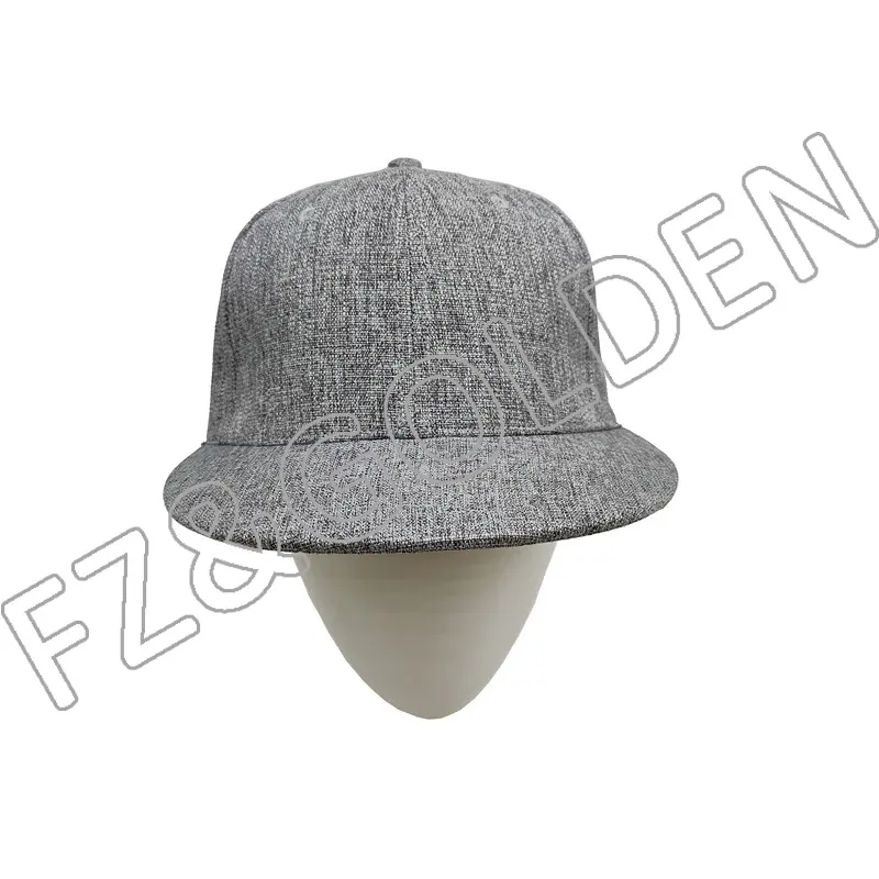 High-Quality Sports Cap Manufacturer – 
 6 Panel  Custom Logo Snapback Cap Flat Peak  – FUZHI
