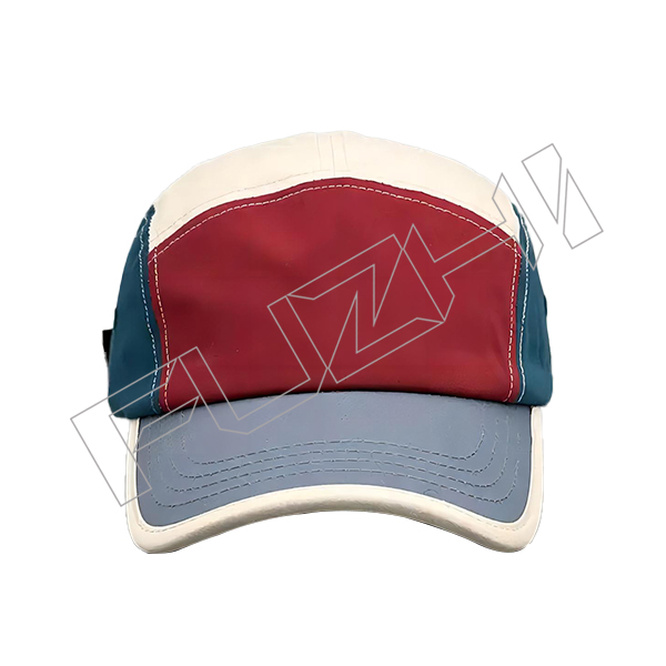 FZBS-5814 Unisex Wholesale 100% Cotton 5 Panel Color Matching Camping Caps with Adjustable Closure
