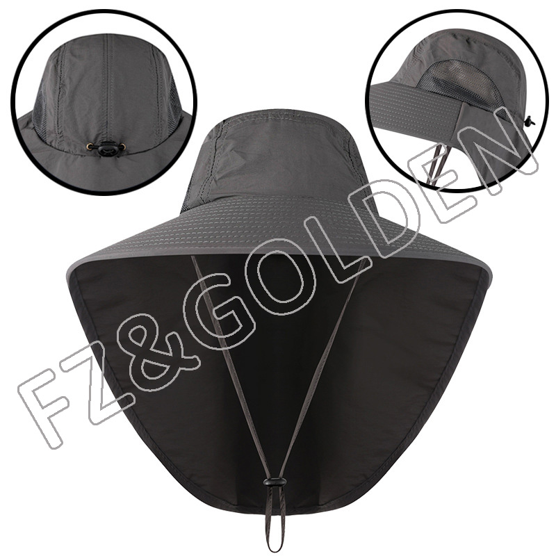 Best-Selling Kids Hat And Scarf Set Supplier - 
 The Depot Lightweight Quick Dry Polyester Packable Nylon Sun Bucket Hat   - FUZHI