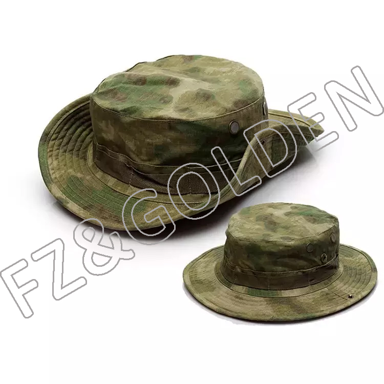 FZFH-3001anming Outdoor Summer Wide Brim Boonie Hat Camo Sun Cap for Men or Women