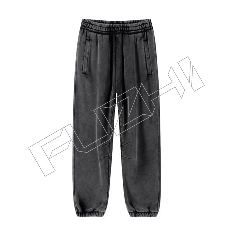 FZWH-1004 Fashion high quality unisex color washed  zip hoodie & pants washed hoodie set washed fleece or terry hoodie and pants