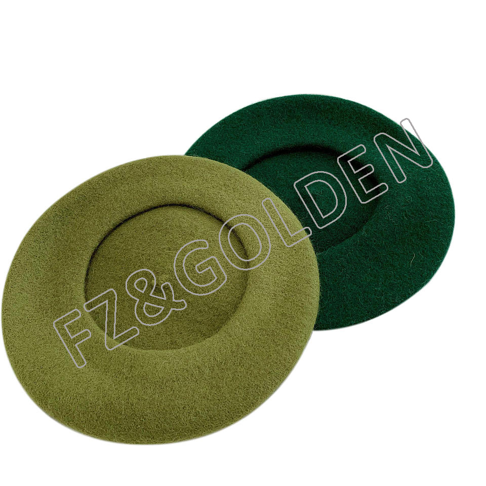 High-Quality Winter Knitted Hats Suppliers - 
 Wholesale Customized 100% Wool Beret   - FUZHI