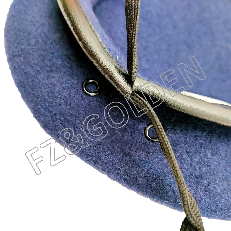 Cheapest Men Beanie Hat Manufacturer - 
 Army Military Flash Midnight Navy Blue Custom Berets  - FUZHI