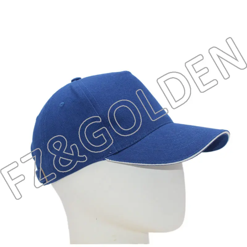 China 5 Panel Baseball Cap Suppliers – 
 5 panel 100% Cotton Twill Baseball Cap   With Sandwich Brim  – FUZHI