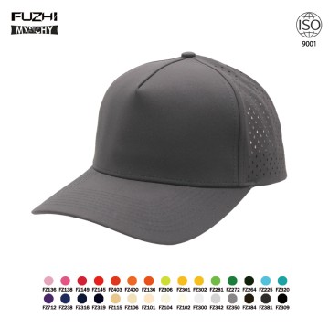 FZBC-2401 5 panel laser holes baseball cap