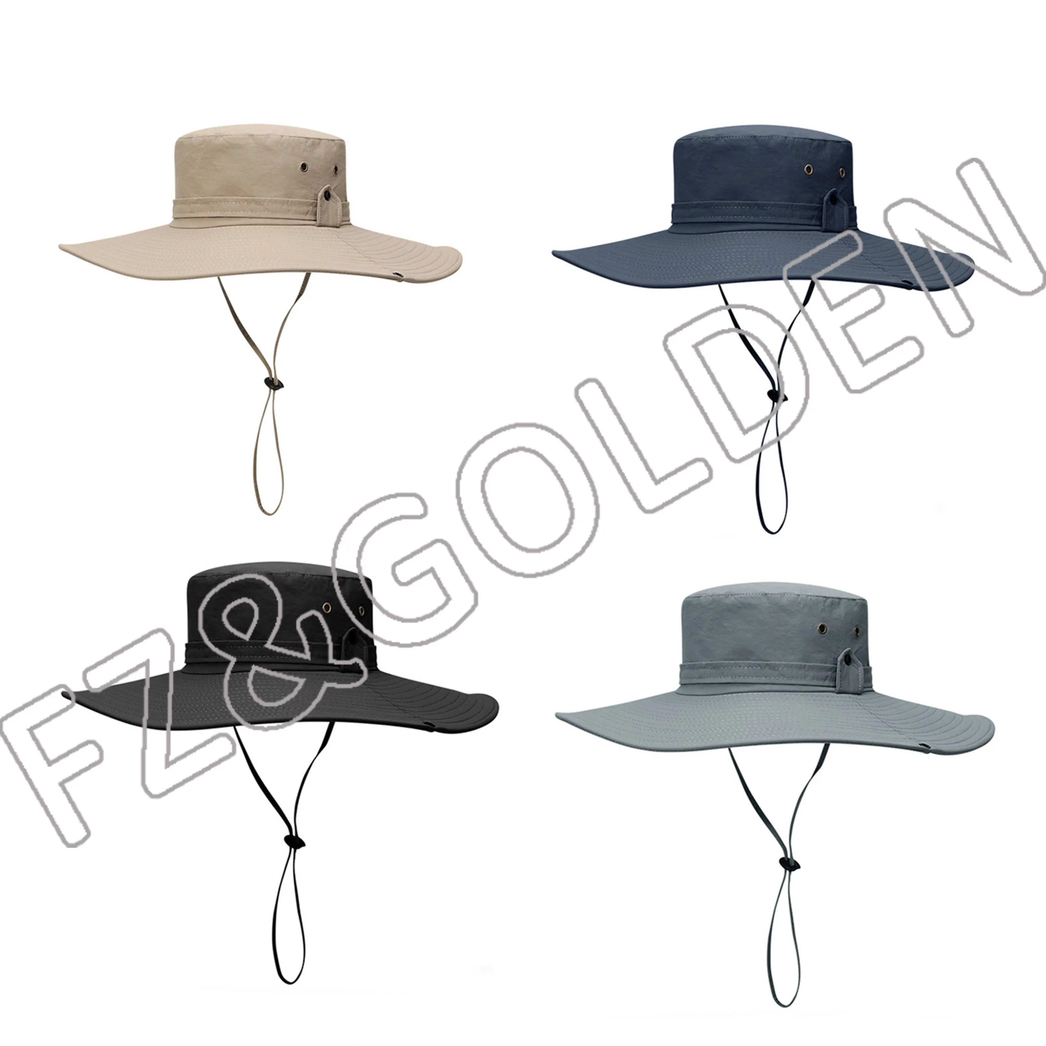 Wholesale Hat Suppliers – 
 Waterproof Sun Outdoor UV Protection Bucket Mesh Boonie Adjustable Fishing hats & caps  – FUZHI
