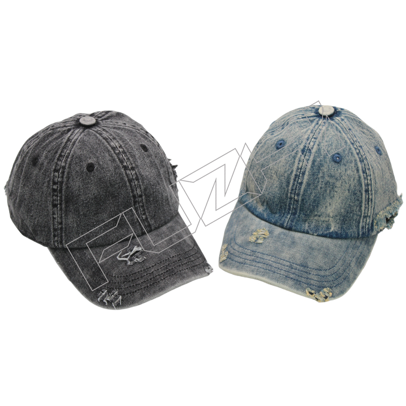 FZBC-6105 Denim broken washed vintage cap hip hop baseball cap men and women with the same fashio...