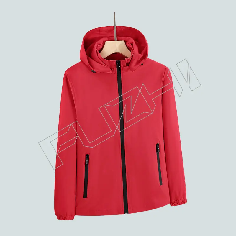 FZJA-1003 Men’s and women’s softshell jacket, sports jackets, solid color hooded coats, spring and autumn windproof and waterproof outdoor mountaineering clothing customized