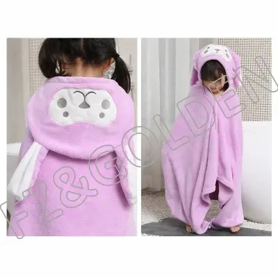 Cheapest Custom Blanket Suppliers – 
 Sleeping Wearable Kids Hoodie Blanket Set  – FUZHI