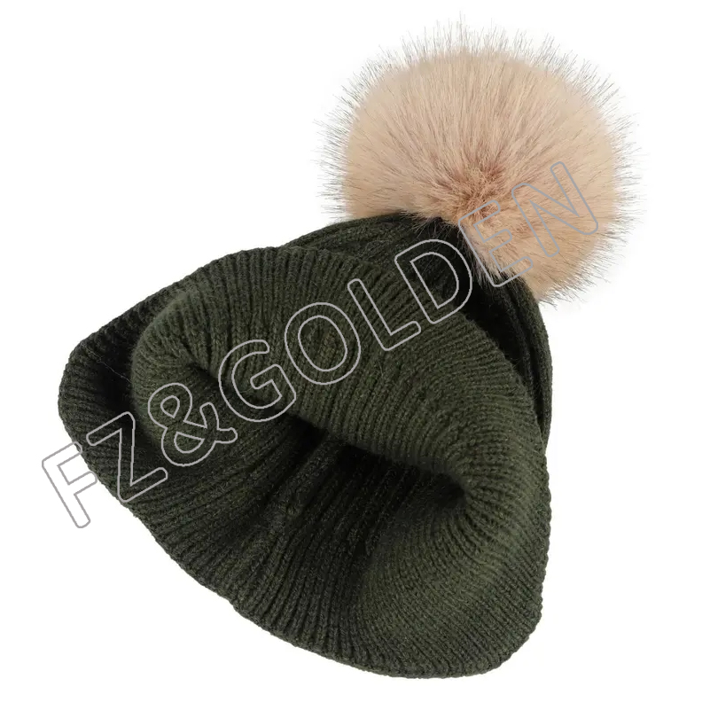 FZBH20250626-4 2023 Children's Knitted Fashion Baby Warm Ear Protection Lovely Wool Ball Beanies Gril's and boy's winter hats