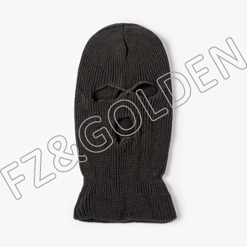 High-Quality Beanie Factory - 
 3 Hole Winter Ski Mask Knitted Balaclava Hat   - FUZHI