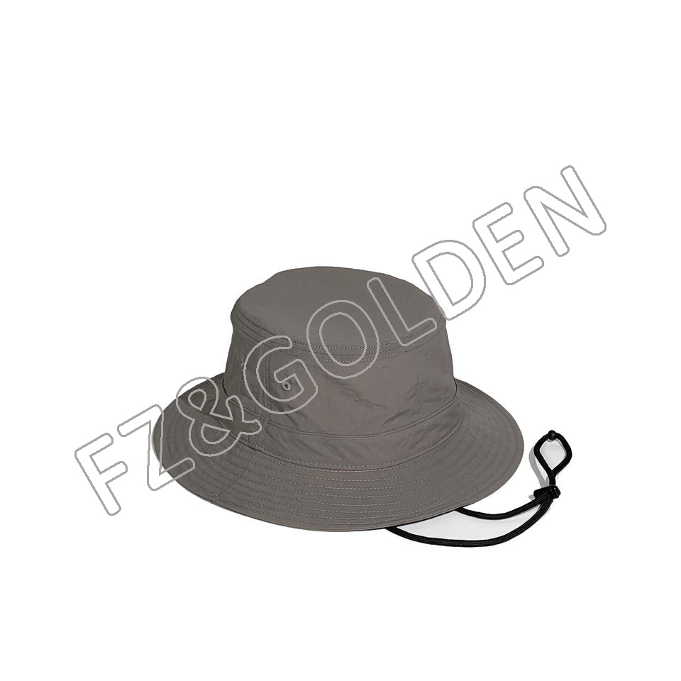 High-Quality Hat For Winter - 
 Salahe Unisex Cotton Solid Color UPF50 UV Boonie Beach custom bucket hat logo Cap  - FUZHI