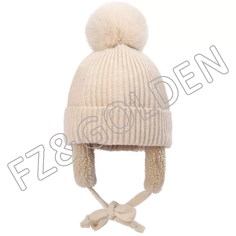 FZBH20250722 New arrival hot sale amazon fun customize kids hats&caps with earfalps winter