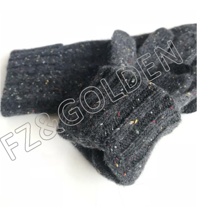 FZWG20250626 Custom Logo Warm Women Winter Knitted Luxury Knit 100% merino wool gloves