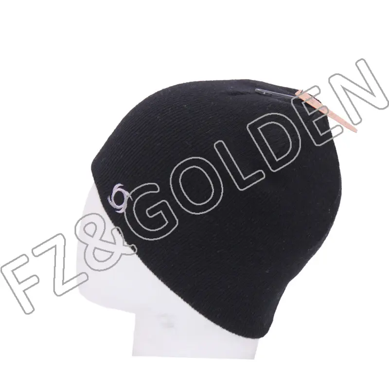 Cheapest Pom Beanie – 
 Winter Knitted Embroidered Beanie Hats  – FUZHI