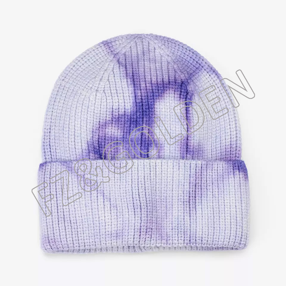 Cheapest Fur Beanie Manufacturers - 
 High quality custom customized embroidery logo 100% acrylic winter sport knitted knit beanie hats  - FUZHI