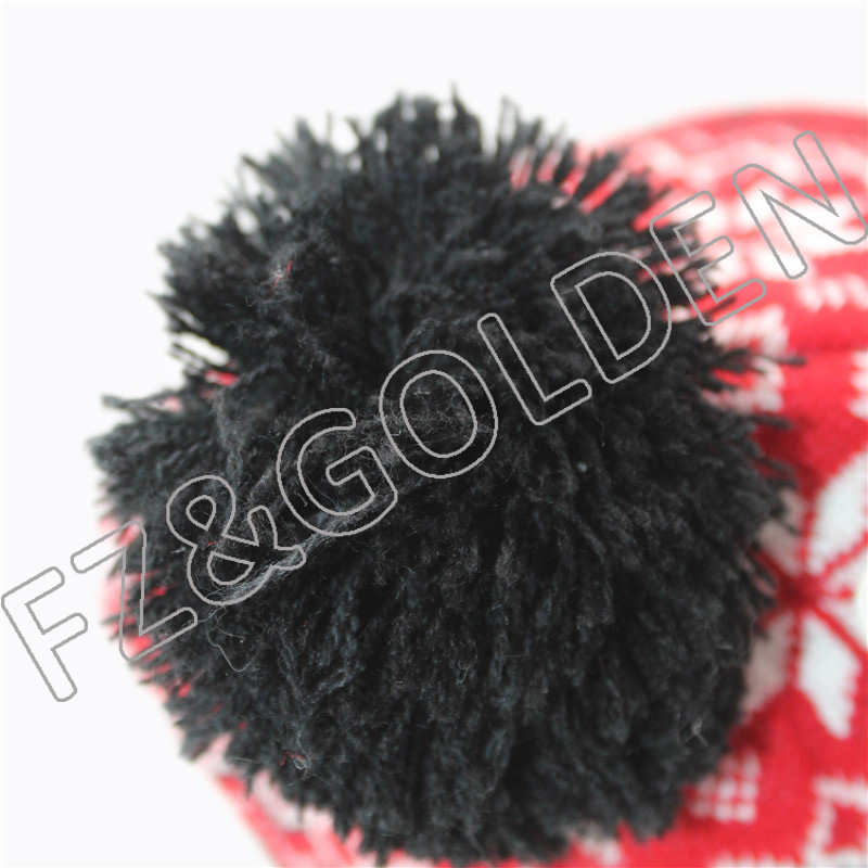 OEM/ODM Organic Cotton Beanies - 
 Warm Knitted Hat With Pom  - FUZHI
