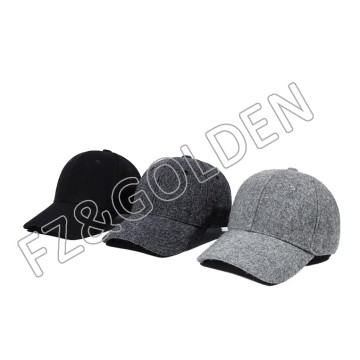 FZWC-1002 High quality custom wool fur baseball thick fitted fashion hat warm winter outdoor spor...
