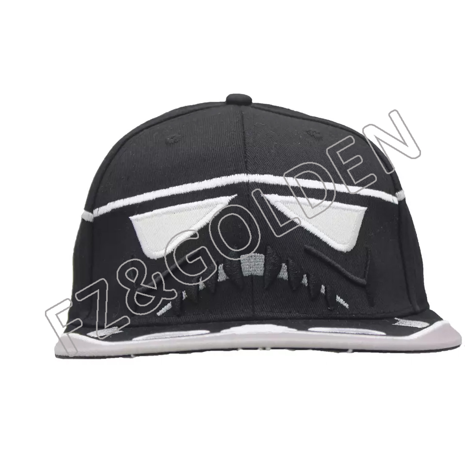 High-Quality 6 Panel Baseball Cap Manufacturers - 
 hip hop plain baseball sport flat peak visor snapback snap back cap and hats  - FUZHI