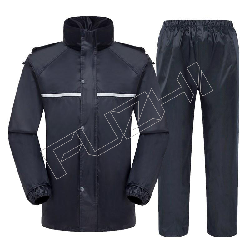 FZRI-1003 Men and women split raincoat rain pants waterproof set reflective double layer raincoat rain pants outdoor riding can print logo