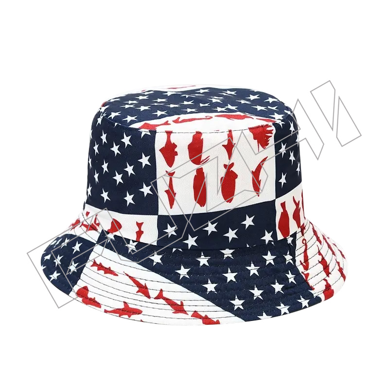 FZFH20250625-2 Fashion Designer Printed Custom Logo polyester summer protection printed bucket hat