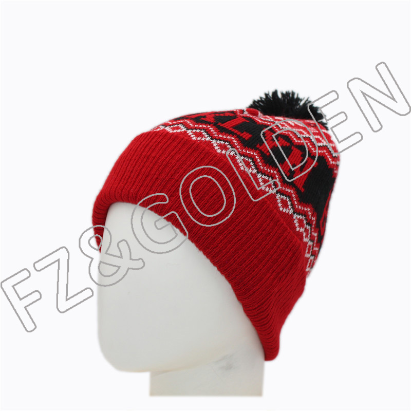 Hat Winter Factory – 
 Warm Knitted Hat With Pom  – FUZHI