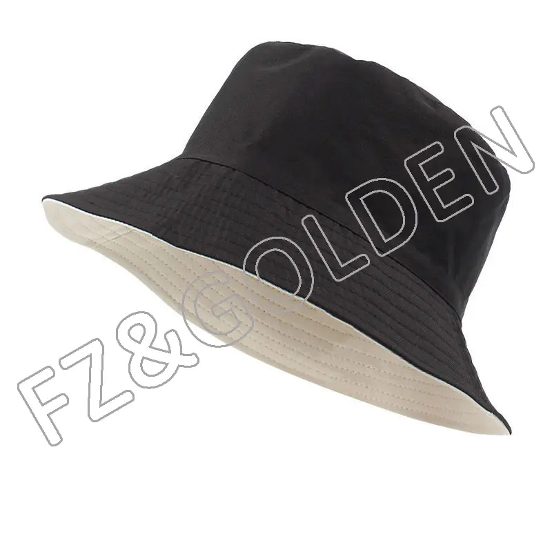 Best-Selling Kids Hat Supplier – 
 Sun Summer double side plain cotton custom logo fisherman bucket hat  – FUZHI