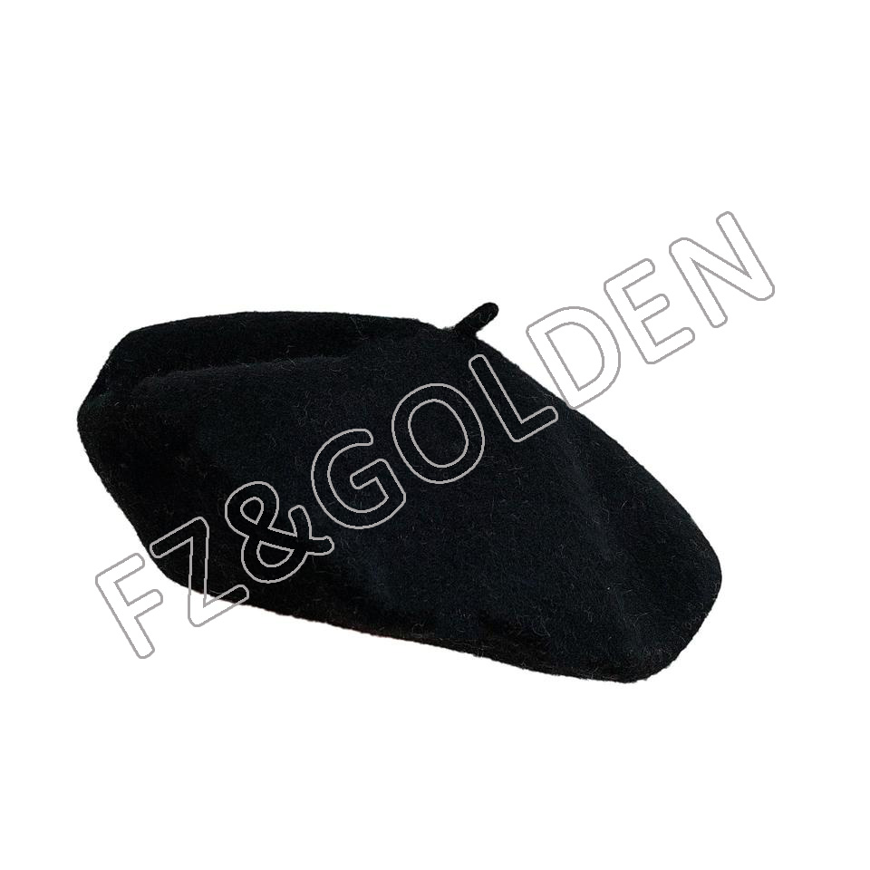 High-Quality Winter Knitted Hats Suppliers - 
 Wholesale Customized 100% Wool Beret   - FUZHI
