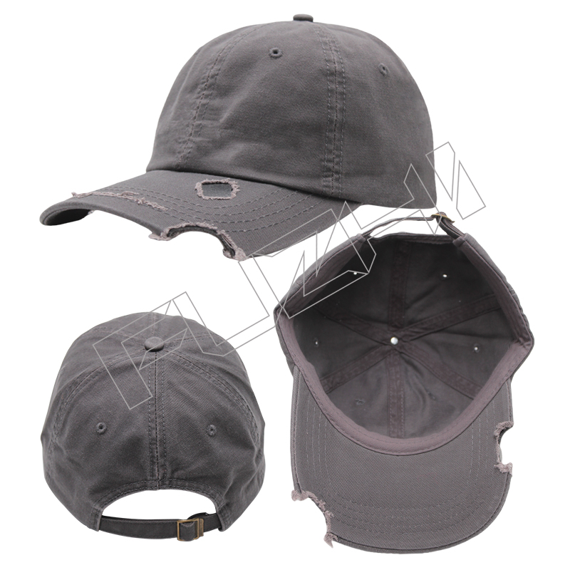 FZBC-6106 New broken hole baseball cap men and women broken washed vintage cap young couple tide ...