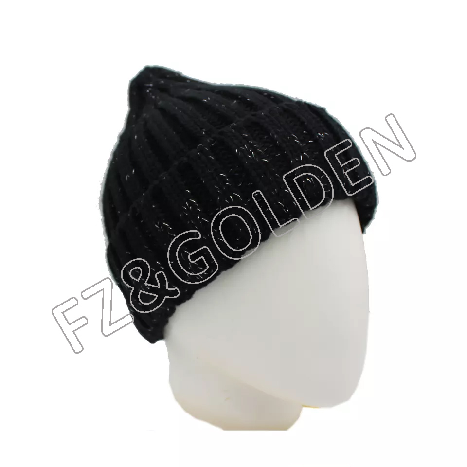 China Pom Beanie Manufacturers - 
 Visibility safe protection luxury knitted toque sports glow in dark reflective beanie hat for night  - FUZHI