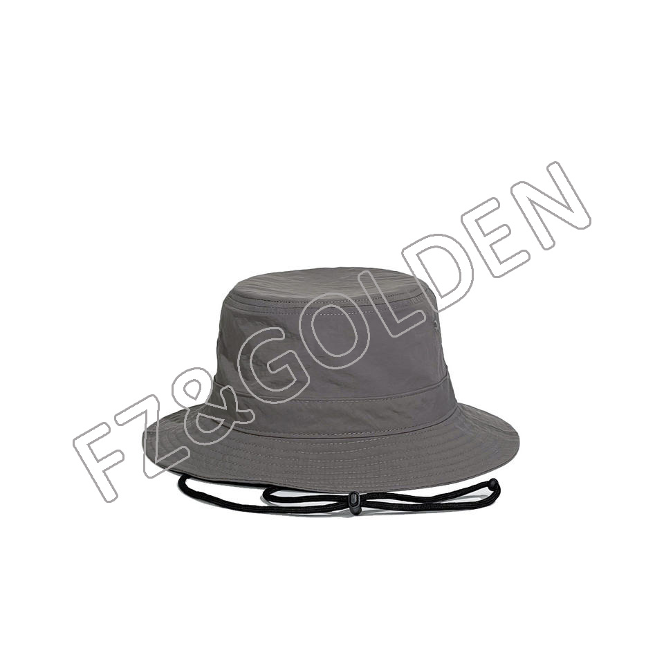 High-Quality Hat For Winter -   Salahe Unisex Cotton Solid Color UPF50 UV Boonie Beach custom bucket hat logo Cap  - FUZHI