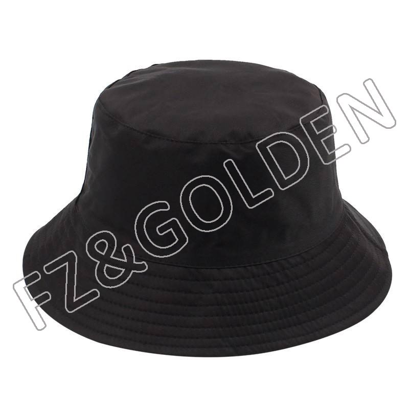 Best-Selling Kids Hat Supplier - 
 Sun Summer double side plain cotton custom logo fisherman bucket hat  - FUZHI