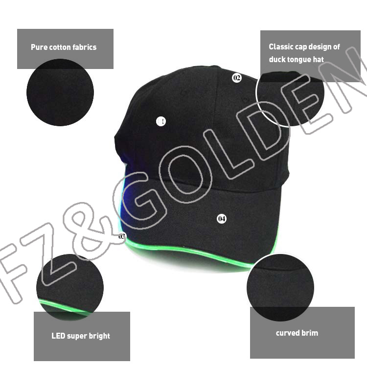 Discount Wool Baseball Cap - 
 Men's kids led lighted baseball caps and hats  - FUZHI