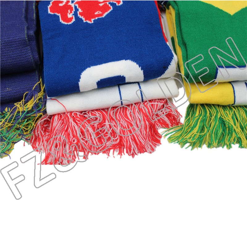 Export Neck Scarf Factory - 
 High Quality Custom Embroidery Knitted Scarf     - FUZHI