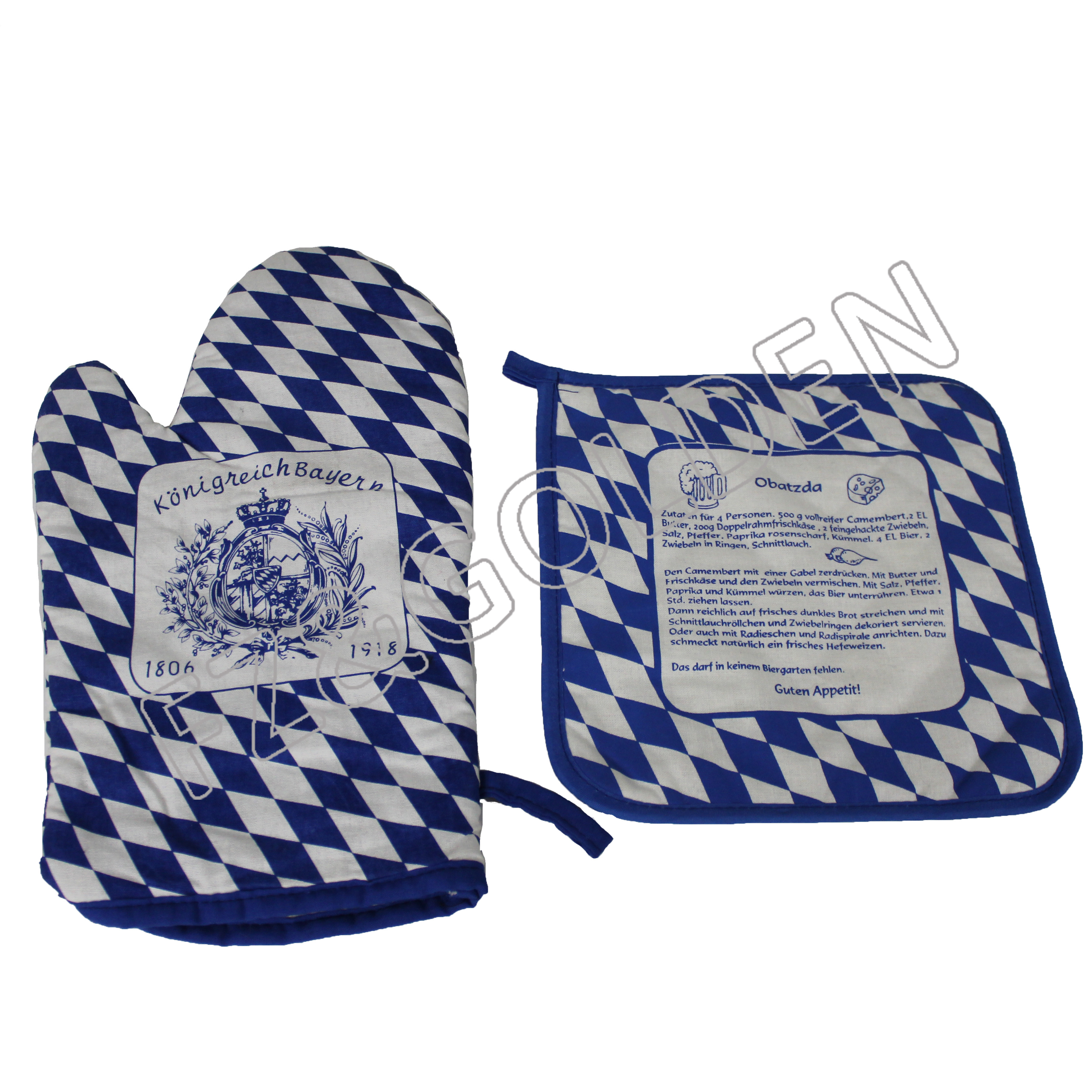 OEM/ODM Kitchen Apron Factory - 
 100% Cotton Oven Gloves & Pot Holder   - FUZHI