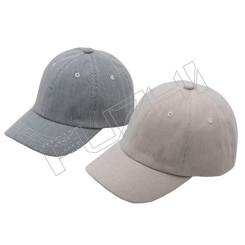 FZBC-5478 New 6 panel colored cotton kids striped baseball cap outdoor sports cap
