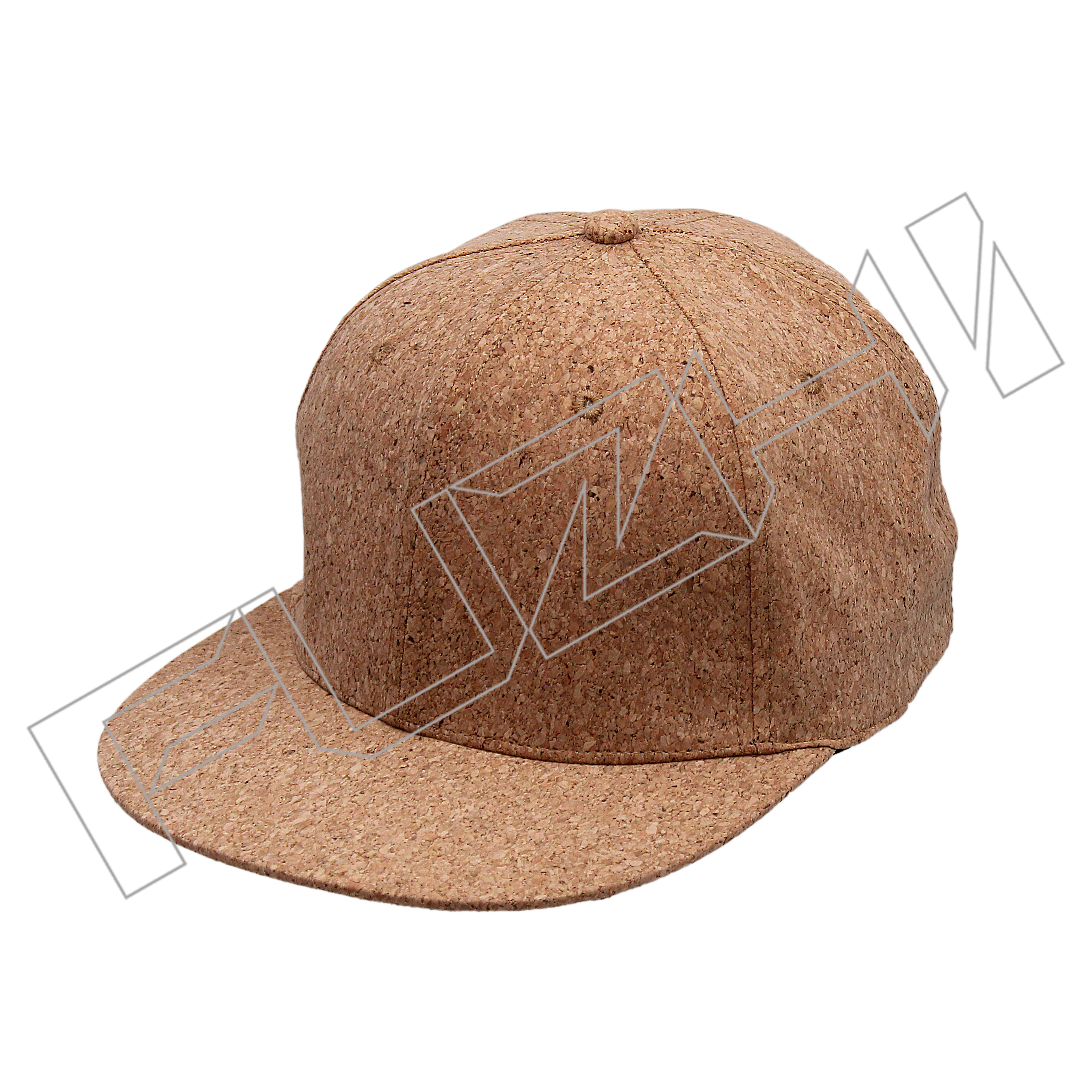 FZBC-6210 6 panel snapback cork wood cap