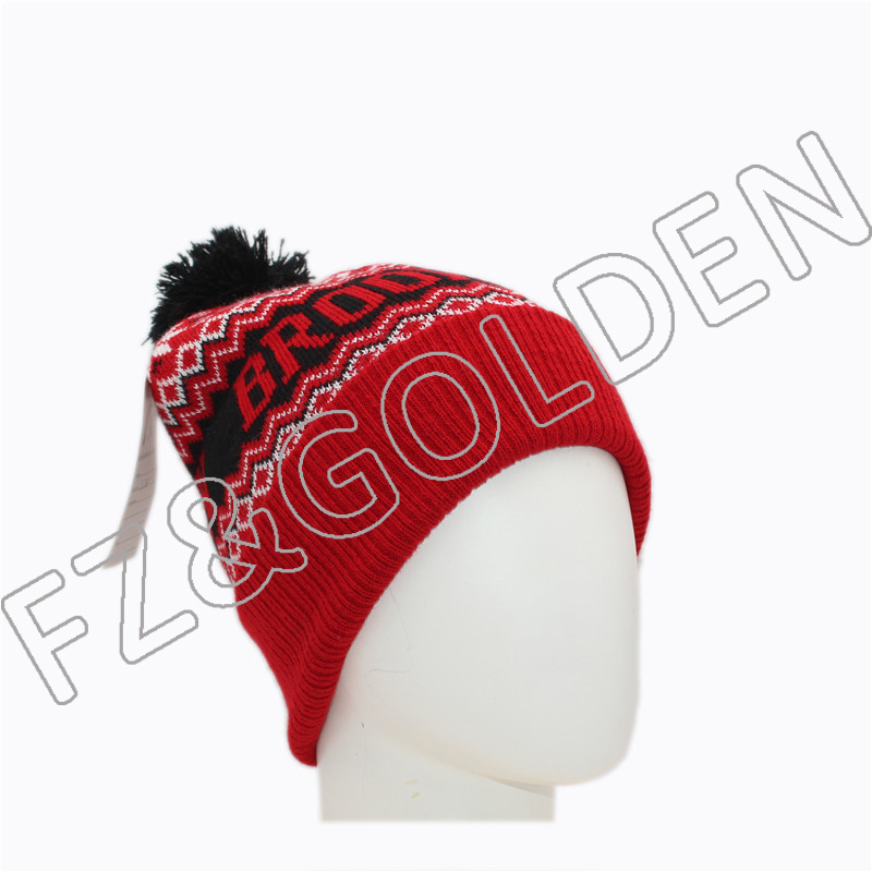 OEM/ODM Organic Cotton Beanies - 
 Warm Knitted Hat With Pom  - FUZHI