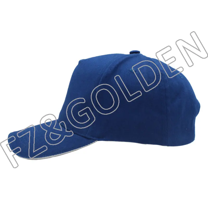 China 5 Panel Baseball Cap Suppliers – 
 5 panel 100% Cotton Twill Baseball Cap   With Sandwich Brim  – FUZHI