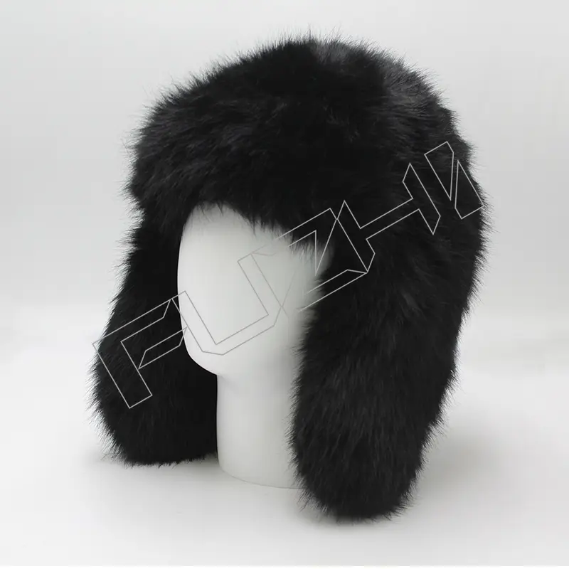 FZBH-1021 Women’s winter hat autumn and winter furry hat ski hat everything warm fur furry ear protection hat Featured Image