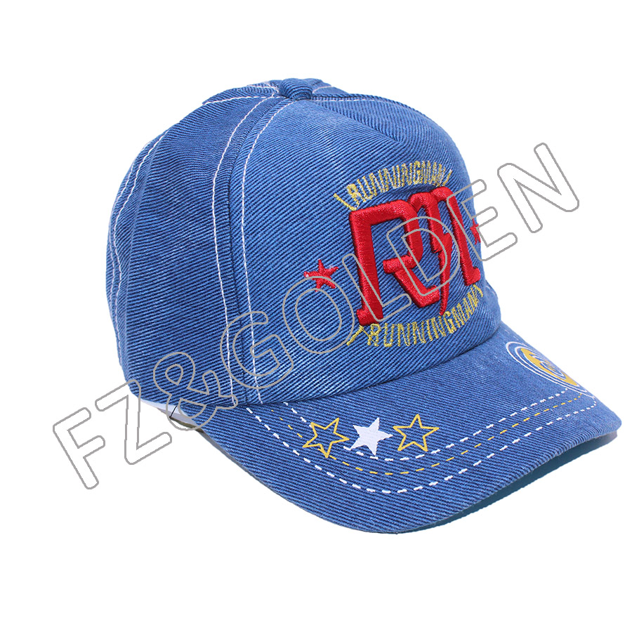 China Dad Cap Factory - 
 small size child 54cm custom black made snapback hats for kids  - FUZHI