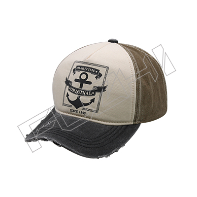 FZBC-6033  5 Panel vintage baseball cap
