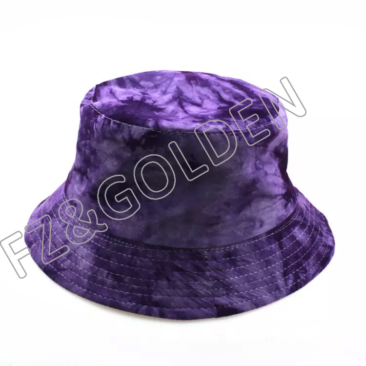 FZFH20250716 Wholesale High Quality Fashion Trendy Designer Custom Surfing Tie Dye Printing Colorful Reversible Bucket trendy women hat