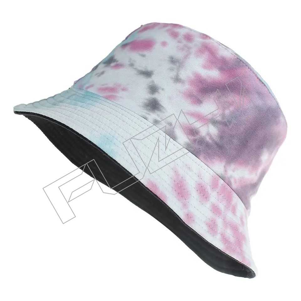 FZFH20250625-9 Fashion cool custom digital printed reversible buckets hats sublimation caps