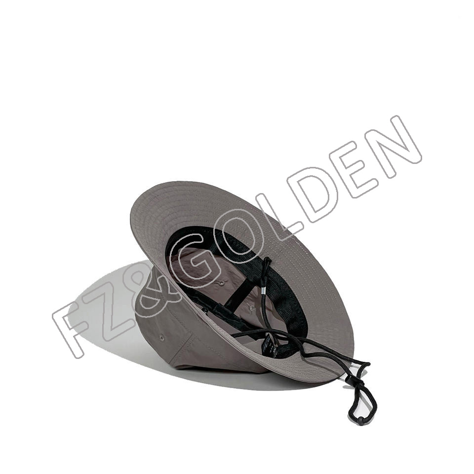 High-Quality Hat For Winter - 
 Salahe Unisex Cotton Solid Color UPF50 UV Boonie Beach custom bucket hat logo Cap  - FUZHI