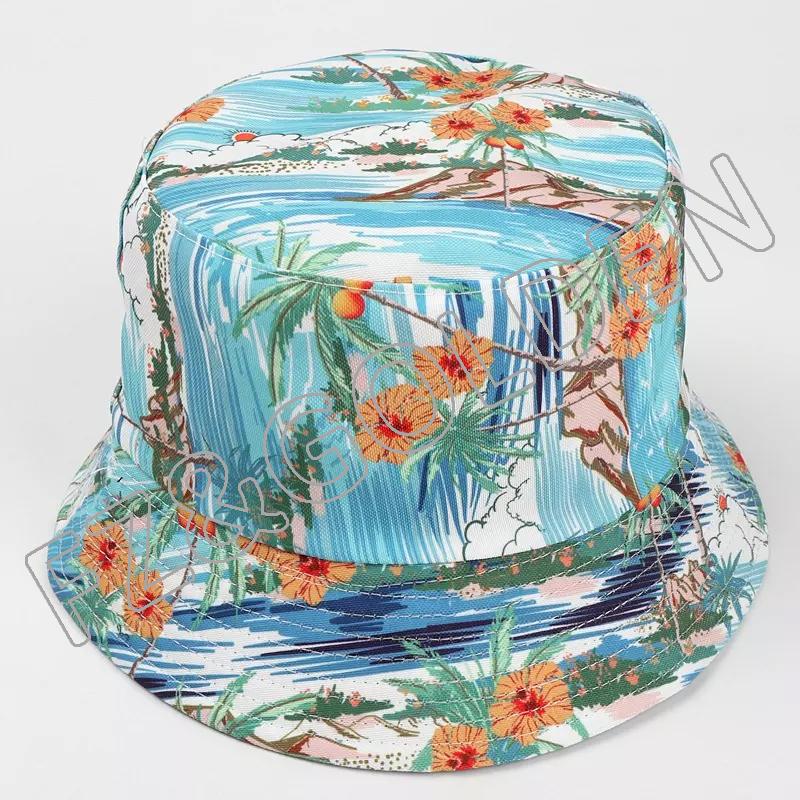FZFH20250716-2 Wholesale Custom Logo All Over Printing tie dye Women Beach Bell Gorras Summer Fis...