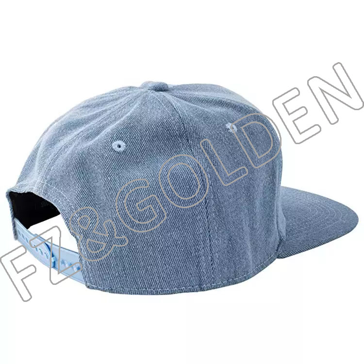 High-Quality Fitted Baseball Caps Suppliers - 
 New Arrival denim snapback cap 5 panel snapback hat with custom logo  - FUZHI