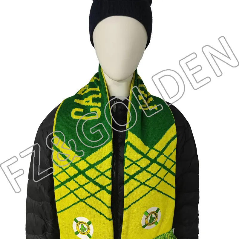 High Quality Custom Embroidery Knitted Scarf   